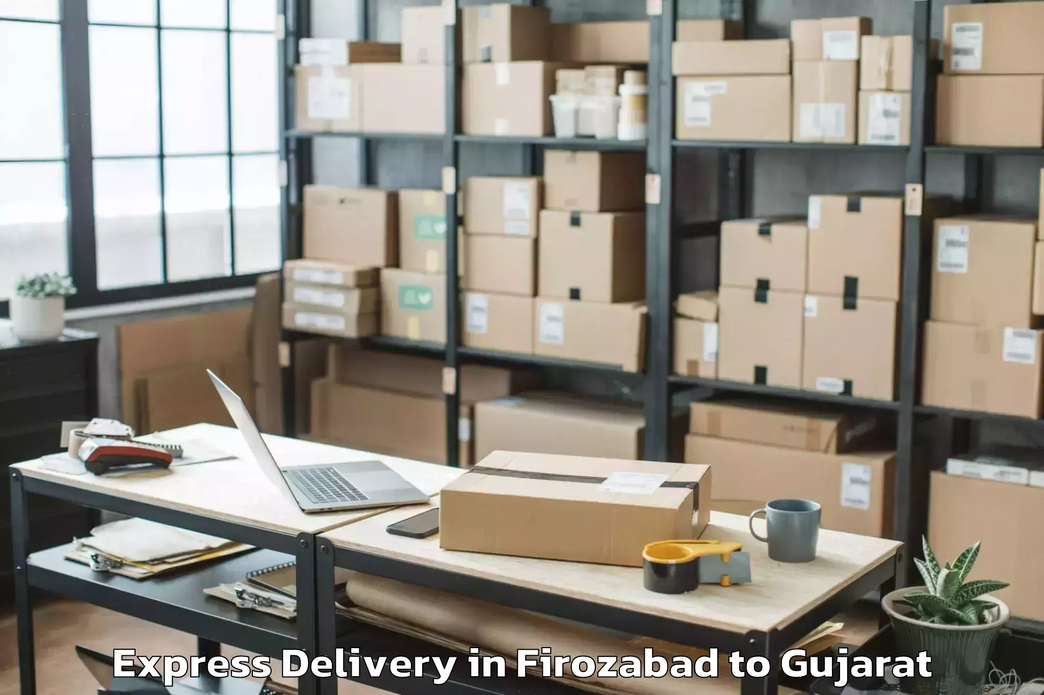 Hassle-Free Firozabad to Tharad Express Delivery